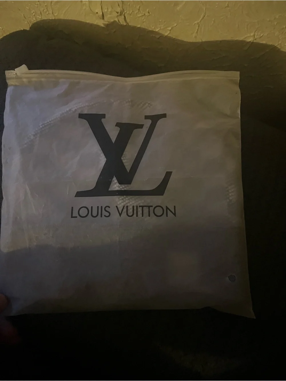 Louis Vuitton White and Cream Bedding Sheet with Subtle Text Detail